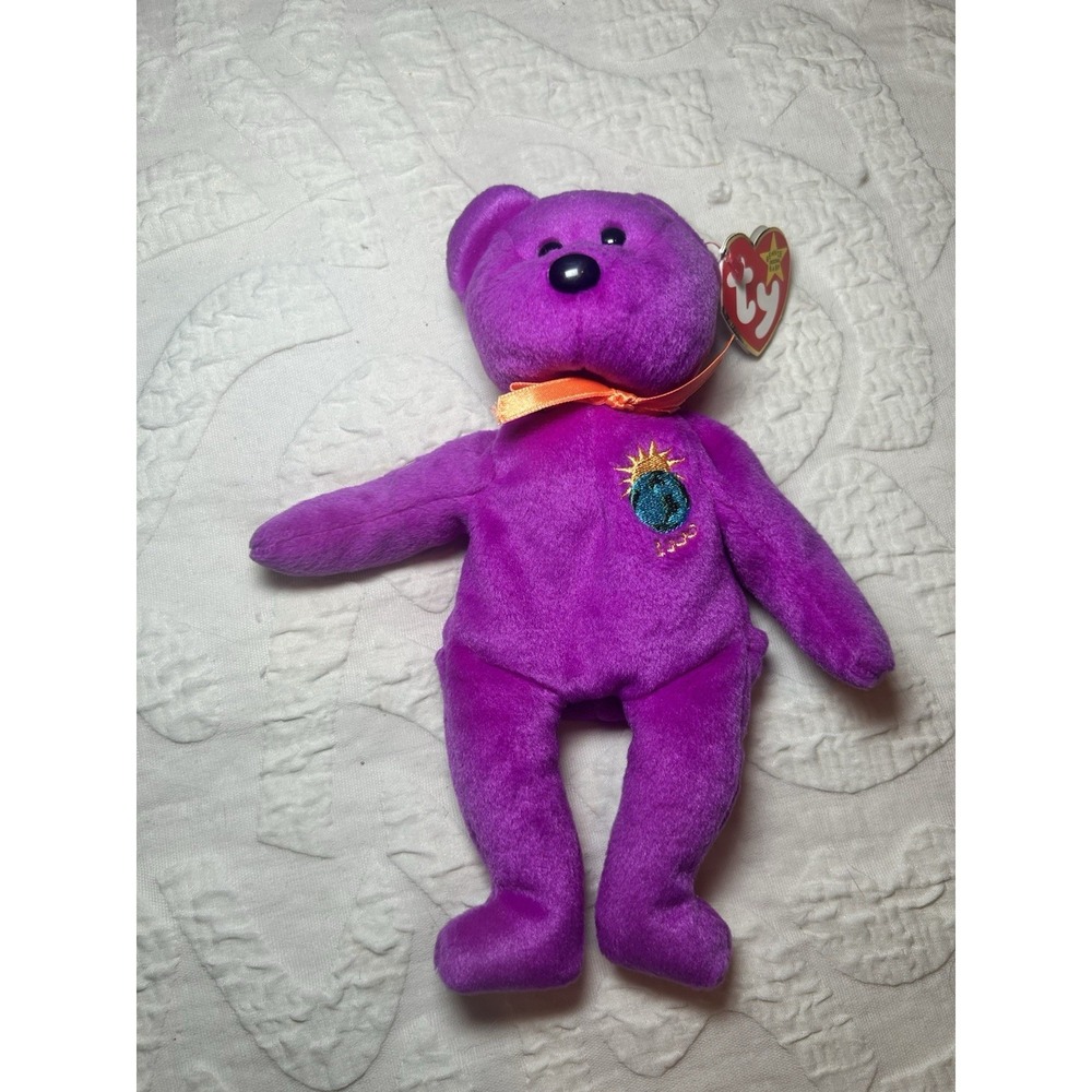 Ty Beanie Baby with Errors VERY RARE Millennium‎ bear  retired 1999 Limited Ed